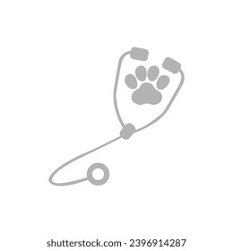 icono de vet en fondo blanco, ilustración vectorial