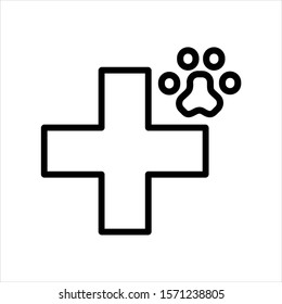 vet icon vector illustration logo for many purpose. Isolated on white background.
