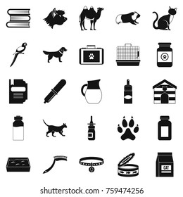 Vet icons set. Simple set of 25 vet vector icons for web isolated on white background