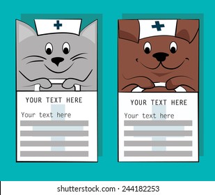 Vet Information Card Templates. Business Card Proportions. 