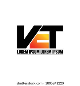 VET letter monogram logo design vector