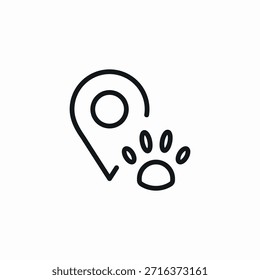 vetor de sinal de ícone de localização de veterinário