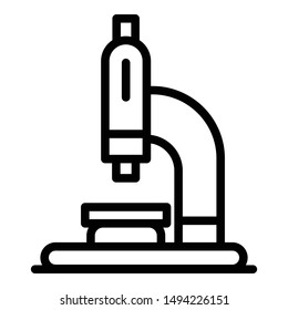 Vet microscope icon. Outline vet microscope vector icon for web design isolated on white background