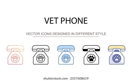 Vet Phone icon design with white background stock illustration