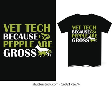 Vet Tech Typography T Shirt Bundle Design
