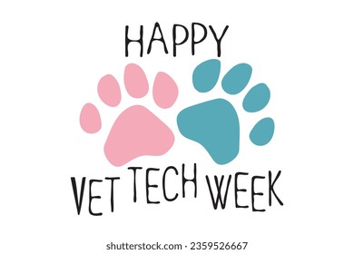 Vet Tech Week medical concept, vector illustration. National Veterinary Technician Week.