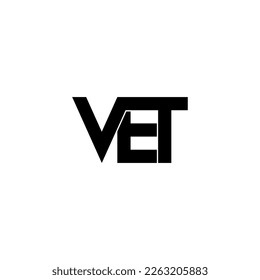 vet typography letter monogram logo design