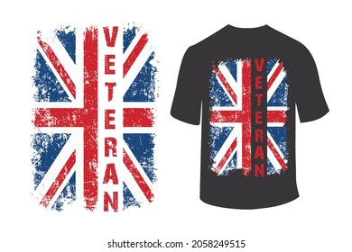 Veteran Back Side T-Shirt Design Vector