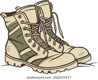 Veteran boot Veterans Day vector illustration