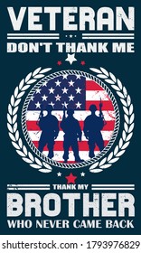 Veteran Brother USA T-shirt Design 