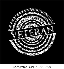 Veteran with chalkboard texture