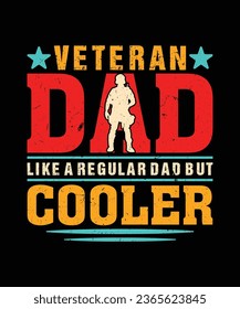 Veterano papá ama a papá común pero diseño de camiseta fría, veterano diseño de camisetas