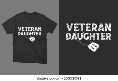 Veteran Daughter T- Shirt Vector Design