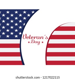 Veteran day background with text. Vector illustration design