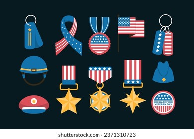 Veteran Day Design Element Set