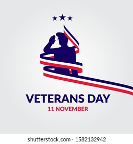 Veteran Day Design Vector With Elegant Background