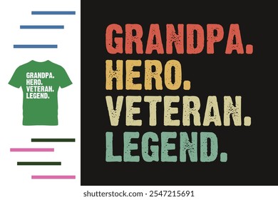 Veteran grandpa t shirt design