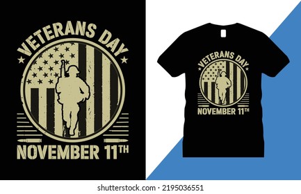 Veteran Graphic T-shirt Design Vector. usa, T shirt, military, freedom, flag,army, memorial,