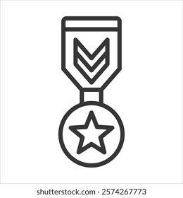 Veteran Icon Vector Illustration Outline