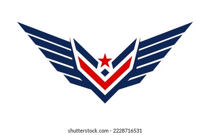 veteran military logo design template