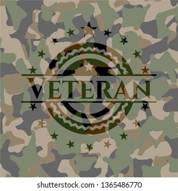 Veteran on camo pattern