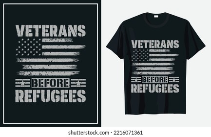 Veteran quote t-shirt design Vector