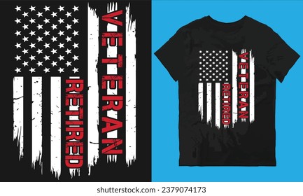 Veteran Retired t-shirt design vector file