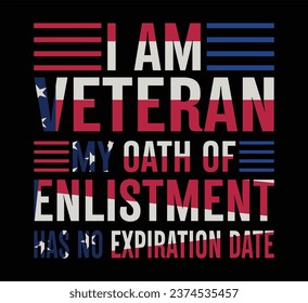 I Am Veteran T Shirt Design