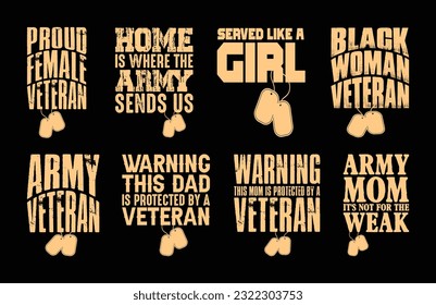 Veteran T shirt Design Bundle, Vector Veteran Day T shirt  design, Army, Military shirt  typography T shirt design Collection