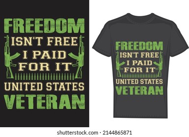 Veteran T Shirt Design Vector File