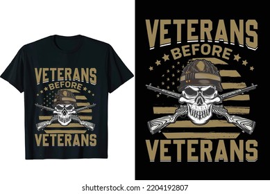 veteran t shirt design vector graphic