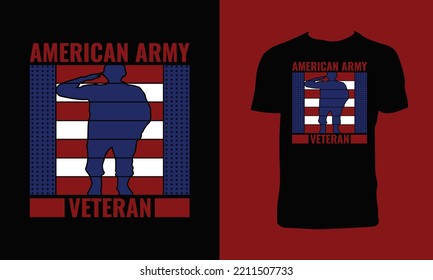 Veteran T Shirt Design And Vector Illustration. 