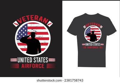 Veteran-T-Shirt-Design und Vektorgrafik