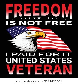Veteran T-Shirt Design EPS  Vector File