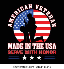 Veteran T-Shirt Design EPS Vektordatei