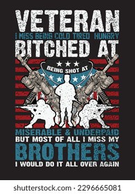 Veteran T-Shirt Design with  Graphic Vector