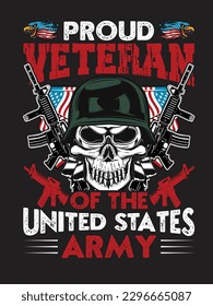 Diseño veterano de camisetas con vectores gráficos
