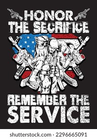 Veteran T-Shirt Design with  Graphic Vector