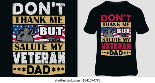 Veteran Tshirt Design Template Vintage Veteran Stock Vector (Royalty ...