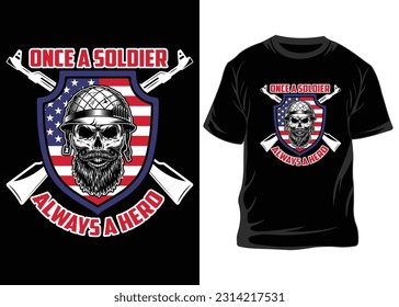 Veteran T-Shirt Design, For Upcoming Veteran Day. USA flag, for military army, vector illustration, VETERAN T-Shirt Design, vector typography t shirt.