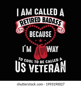 Vector e ilustración de diseño de camisetas veteranas. camisa de veterano lista para imprimir.
