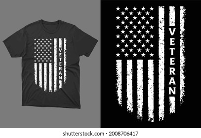 Veteran T-shirt Vector Design, American Flag Shirt