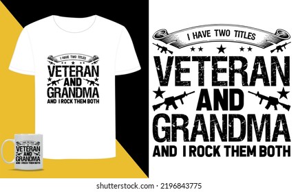 Veteran Typography SVG T Shirt Design 