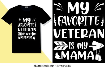 Veteran Typography SVG T Shirt Design 