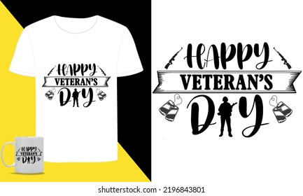 Veteran Typography SVG T Shirt Design 