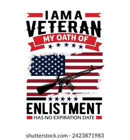 Veteran typography t shirt design
