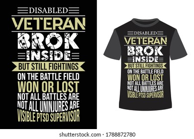 Veteran Typography T-shirt Design Vector Template
