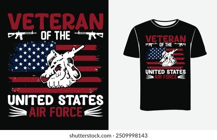 VETERAN OF THE UNITED STATES AIR FORCE T-SHIRT DESIGN .