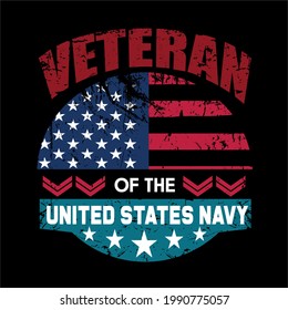 veteran of the united states navy-it’s a independence day design , typography, vector art . used on T-Shirts, Mugs, Bags ,banner, Stickers, Poster Cards banner.