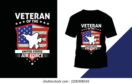 Veteran Of The US Air Force military t-shirt design